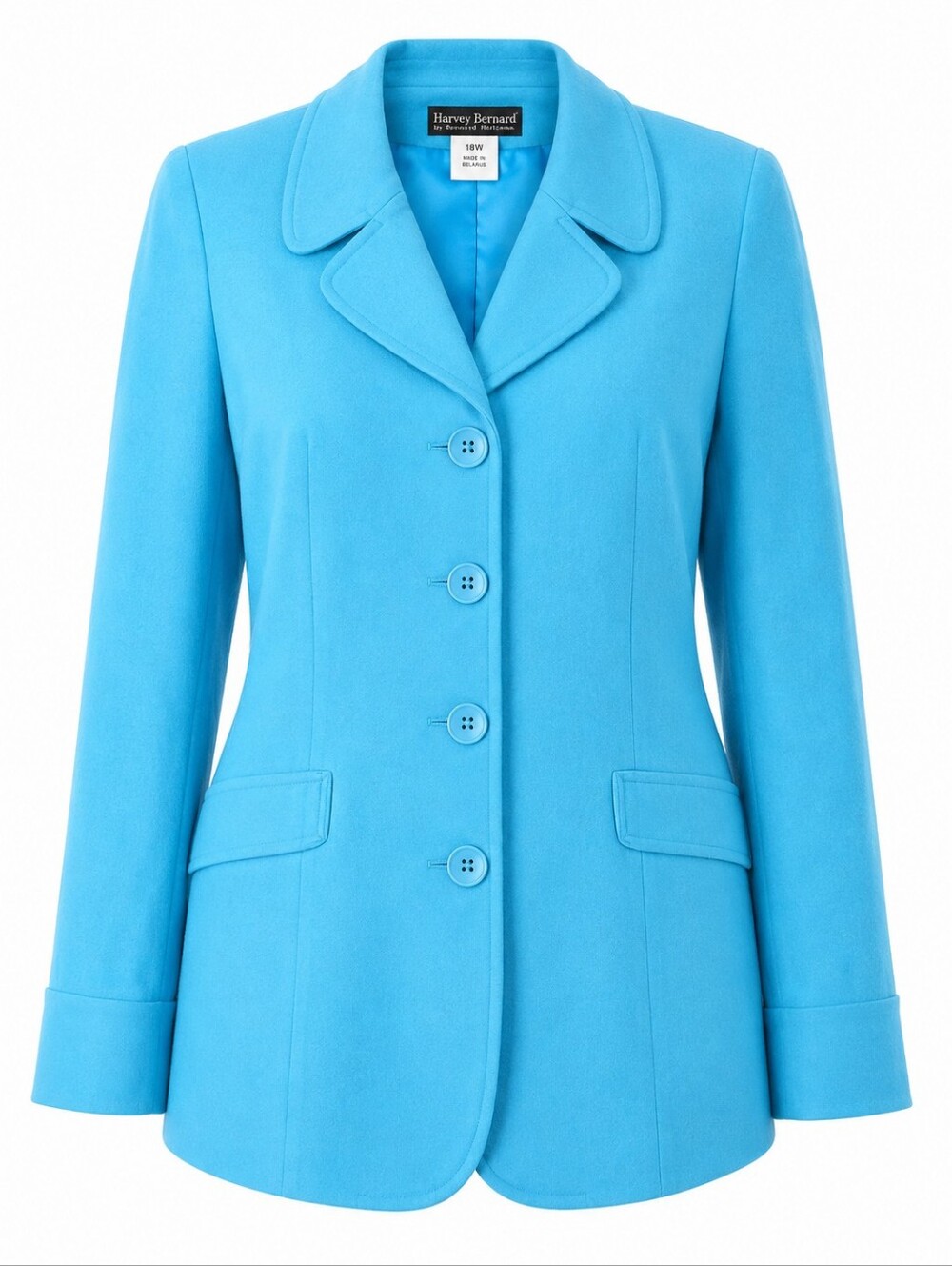 HARVE BERNARD BY BERNARD HOLTZMAN | Wool Blend Tailored Blazer Lady Jacket | 18W